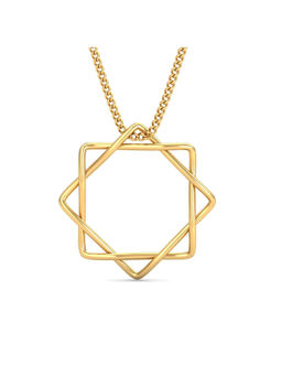 KuberBox - Celtic Star Unisex Pendant 18K Gold