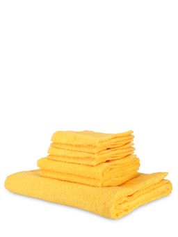 KOPA - 7Pc Quick Dry 100% Cotton Soft Terry Towel -1Pc Bath, 2Pc Hand, 4Pc Face D'Ross Solid