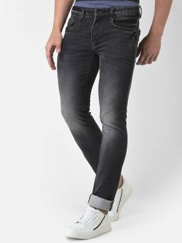 Turtle - Men Cotton Stretch Solid Black Jeans