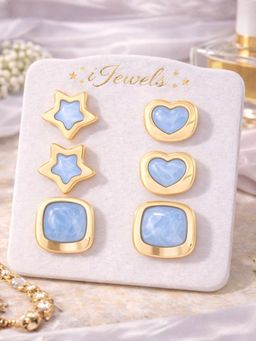 I Jewels - Designer Contemporary Studs Earrings