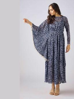 Basanti Kapde aur Koffee - Black Crepe Embroidered Dress