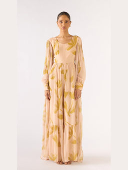 Basanti Kapde aur Koffee - Beige Georgette Jumpsuit