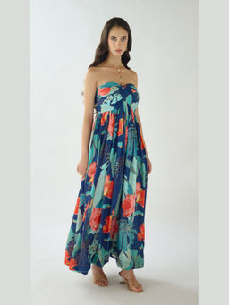 Basanti Kapde aur Koffee - Blue Lagoon Bloom Muslin Dress