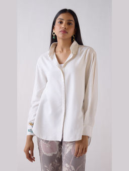 Basanti Kapde aur Koffee - Ivory Cotton Blend Shirt