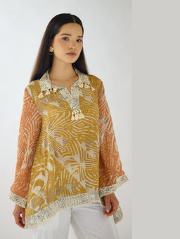 Basanti Kapde aur Koffee - The Amber Dusk Crepe Top