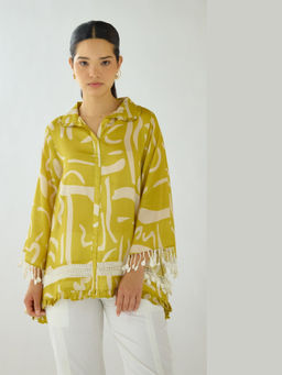 Basanti Kapde aur Koffee - Citrus Maze Muslin Shirt