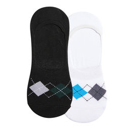 Secrets By ZeroKaata - Unisex Pack Of 2 Assorted Patterned Cotton Shoe Liners Socks (Free Size)