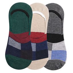 Secrets By ZeroKaata - Unisex Pack Of 3 Assorted Patterned Cotton Shoe Liners Socks (Free Size)