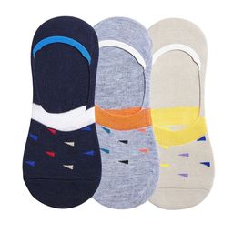 Secrets By ZeroKaata - Unisex Pack Of 3 Assorted Patterned Cotton Shoe Liners Socks (Free Size)