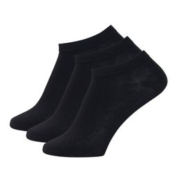 Secrets By ZeroKaata - Pack Of 3 Black Ankle Length Socks (Free Size)