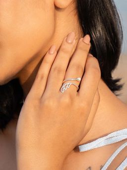 Shaya by CaratLane - Play Of Pearls Ring In 925 Silver