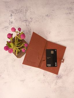 Misfit Panda - Banana Leather Tan Passport Wallet