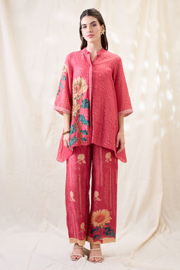 Soup by Sougat Paul - Pink Ravya Floral Print Co-Ord (Set of 2)