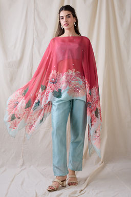 Soup by Sougat Paul - Pink Ravya Floral Print Co-Ord (Set of 3)