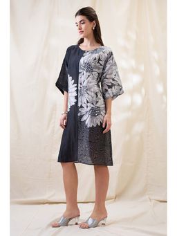 Soup by Sougat Paul - Black Ravya Floral Print Embellished Dress