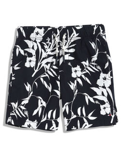 Tommy Hilfiger - Boys Blue Regular-Fit Floral Mid Rise Shorts