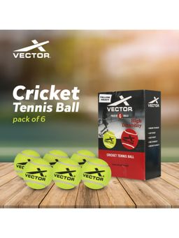 Vector X - Heavy Green Cricket Tennis Ball (Pack of 6)
