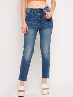 Madame - Women Solid Blue Denim Jeans