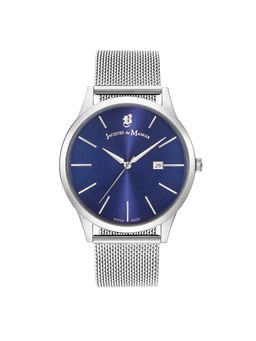 Jacques Du Manior - Emotion Swiss Made Analogue Blue Round Dial Mens Watch- Emg.04