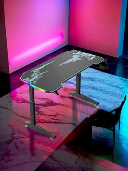 Savya Home - Homes Motorized Adjustable Height Gaming Desk (Black)