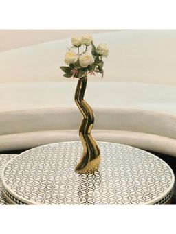 CasaGold - Premium Coral Reef Antique Metal Flower Vase