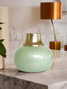 Ekhasa - Unbreakable Mint Green Enamel Flower Vase