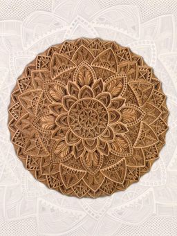 Ekhasa - 3D Laser Cut Mandala Wooden Wall Art Decor