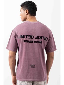 GRITSTONES - Men Lavender Half Sleeve Oversized Limited Edition T-Shirt