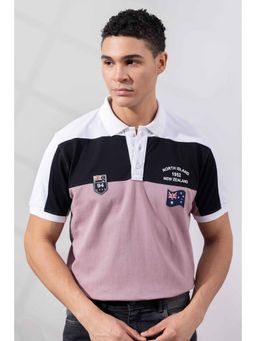 StyleStone - Men Multicolor Cotton Half Sleeve Printed Polo T-Shirt