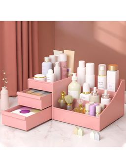 Kuber Industries - Peach Multipurpose Plastic Drawer Storage Organizer