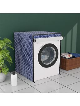 Kuber Industries - Front Load Leaf Blue Washing Machine Cover IFB/6 Kg to 7.5 Kg
