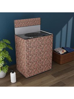 Kuber Industries - Top Load Brown Fully Automatic Washing Machine Cover 9.50 Kg