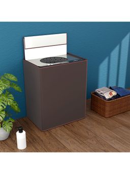 Kuber Industries - Brown PVC Top Load Washing Machine Cover