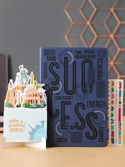 Doodle Collection - Blue A5 Productivity Pro Undated Yearly Planner