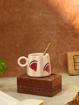 WEAVING HOMES - Pink Melon Cherry Mug