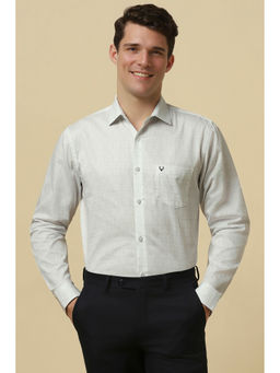 Allen Solly - Men Green Slim Fit Print Full Sleeves Formal Shirt