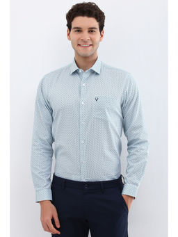 Allen Solly - Men Blue Slim Fit Print Full Sleeves Formal Shirt