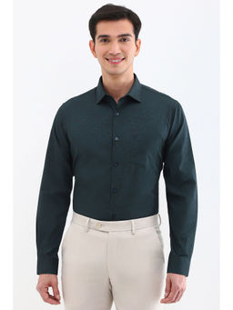 Allen Solly - Men Green Slim Fit Print Full Sleeves Formal Shirt