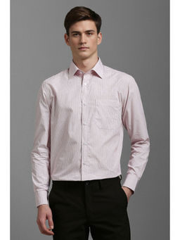 Louis Philippe - Men Pink Classic Fit Check Full Sleeves Formal Shirt
