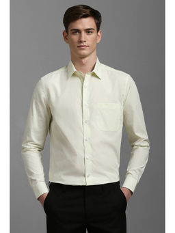 Louis Philippe - Men Green Slim Fit Print Full Sleeves Formal Shirt