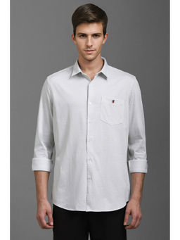 Louis Philippe - Men Grey Smart Fit Print Full Sleeves Casual Shirt