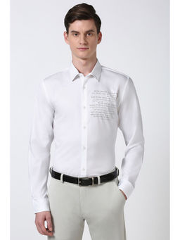 Peter England - Men White Slim Fit Formal Shirt