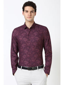 Peter England - Men Purple Slim Fit Formal Shirt