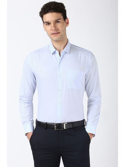Peter England - Men Light Blue Regular Fit Formal Shirt