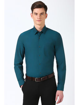 Peter England - Men Blue Regular Fit Formal Shirt
