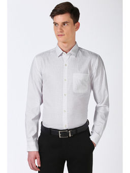 Peter England - Men Grey Slim Fit Formal Shirt