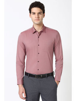 Peter England - Men Maroon Slim Fit Formal Shirt