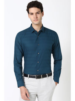 Peter England - Men Blue Regular Fit Formal Shirt