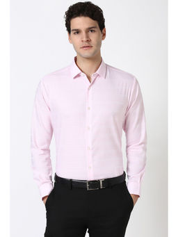 Peter England - Men Pink Regular Fit Formal Shirt