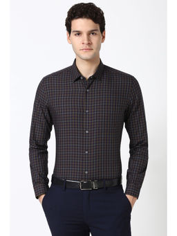 Peter England - Men Navy Slim Fit Formal Shirt